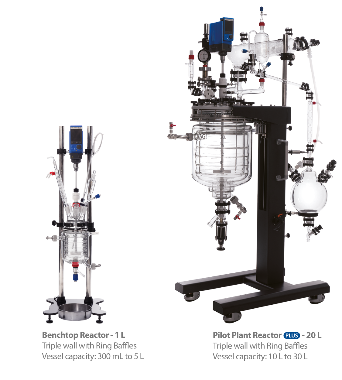 Glass reaction systems