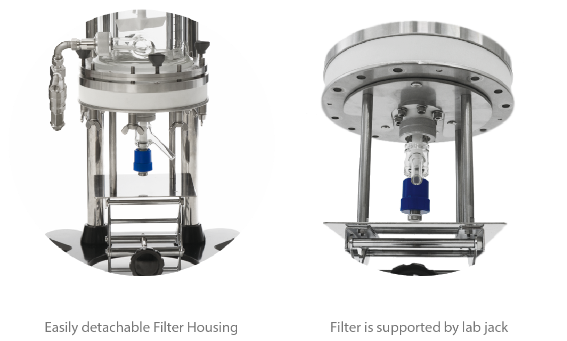 AGI_Glassplant_Benchtop_Nutsche_Reactor_Removable_Filtration_part AGI Detachable Filter Housing