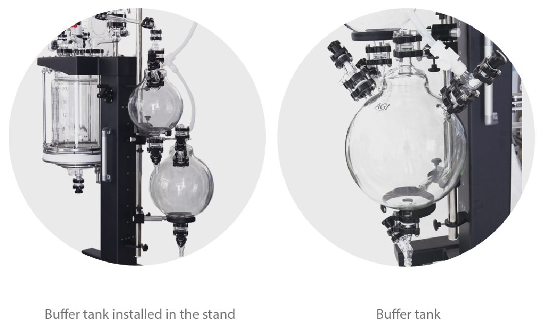 AGI_Glassplant_Pilot_Plant_Filter_Reactor_Buffer_Tank AGI Buffer tank installed in the stand