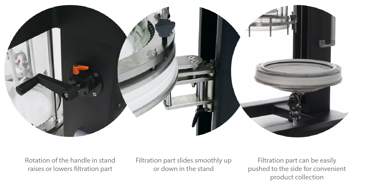 AGI_Glassplant_Pilot_Plant_Nutsche_Filter_Easy_Product_removal Accessible Filter Plate